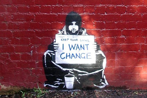 Banksy Keep Coins Want Change Image