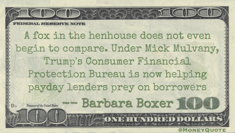 Mick Mulvany helping payday lenders prey on borrowers Quote